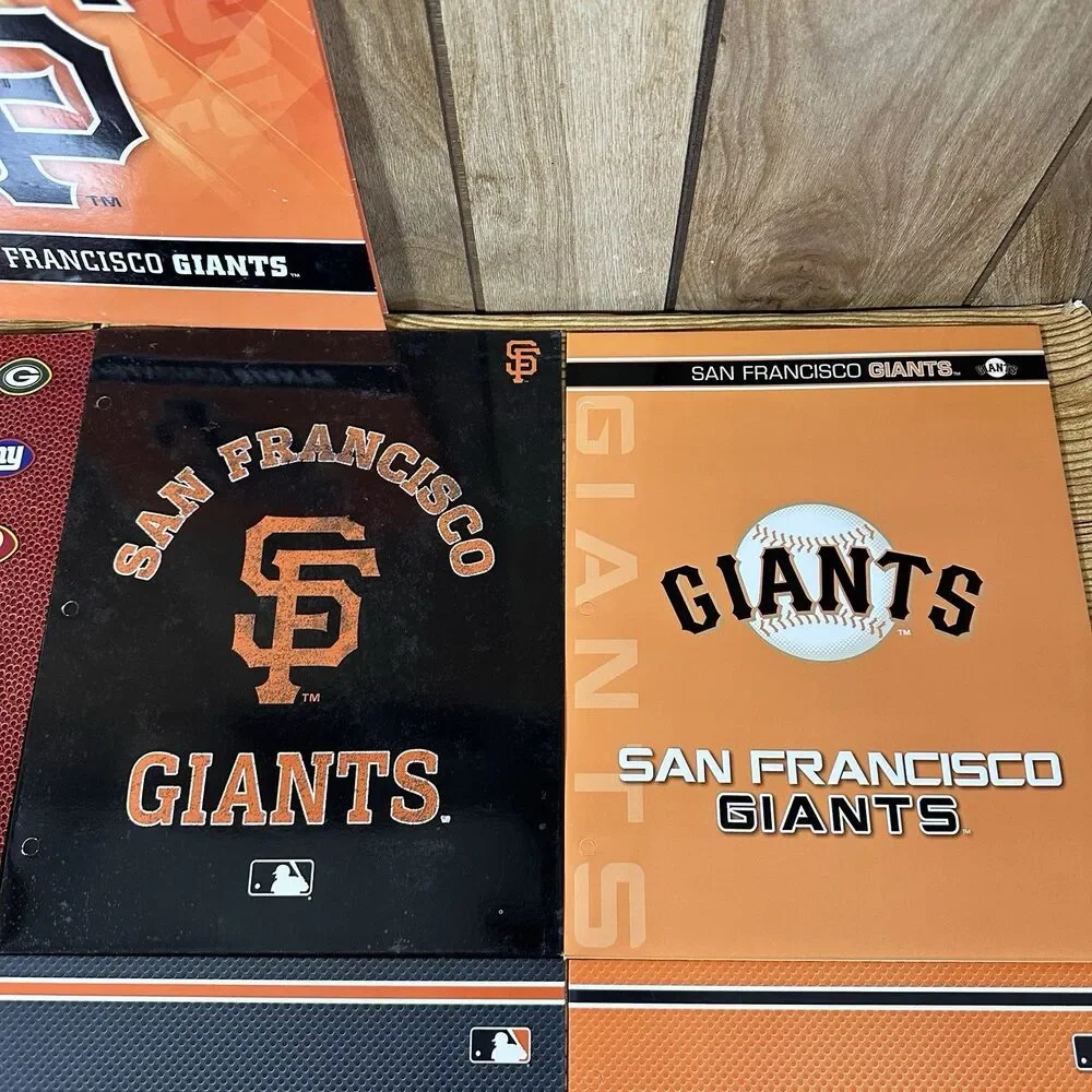 San Francisco Giants 49ers Pocket Folders C.R. Gibson Markings 9.5”x12” School‎